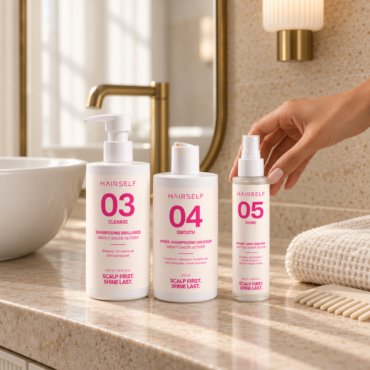 THE GLOSS ROUTINE | 03 CLEANSE + 04 SMOOTH + 05 SHINE