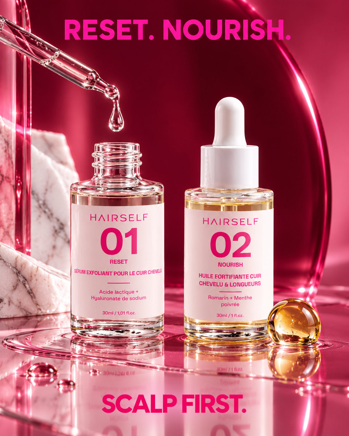 THE SCALP ROUTINE | 01 RESET + 02 NOURISH