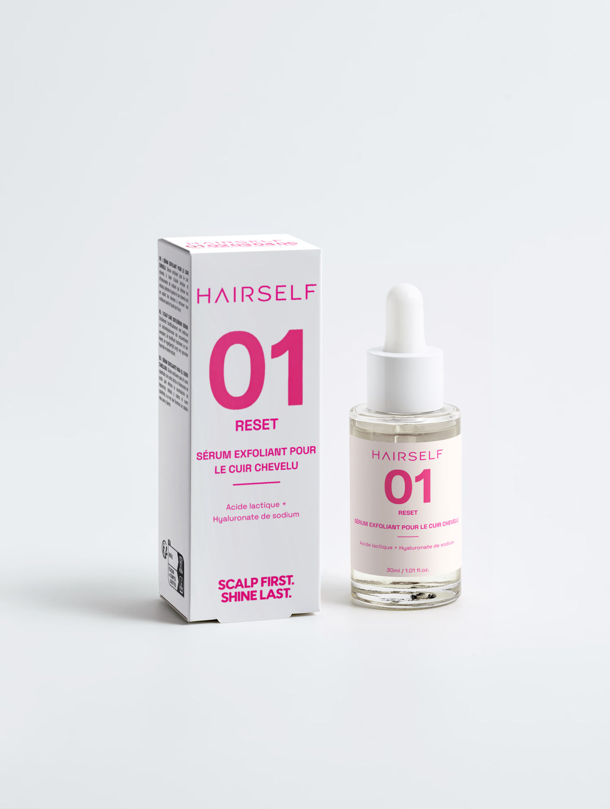 Packaging face avant 01 RESET SÉRUM EXFOLIANT CUIR CHEVELU 